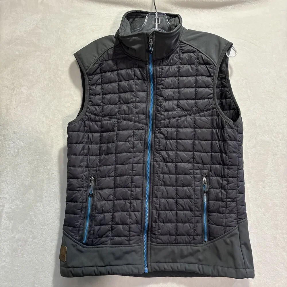 Little Donkey Andy Men's Size Small Sleeveless Quilted Puffer Vest Full Zip Grey